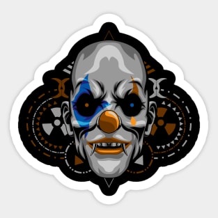 clown head scary Sticker